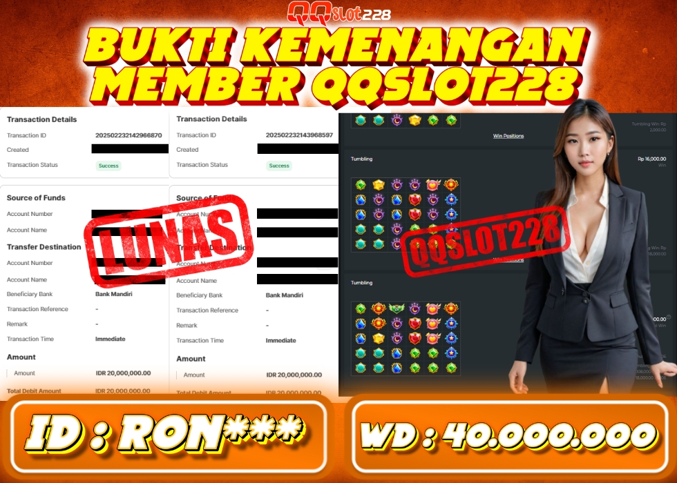 QQSLOT228 JACKPOT  Rp 40.000.000 - LUNAS!!!