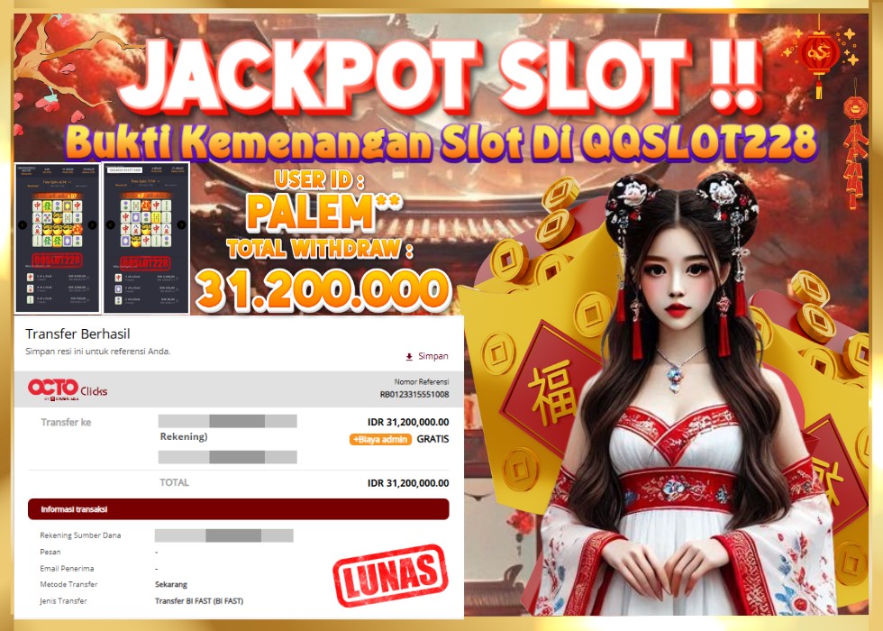 QQSLOT228 JACKPOT  Rp 31.200.000 - LUNAS!!!