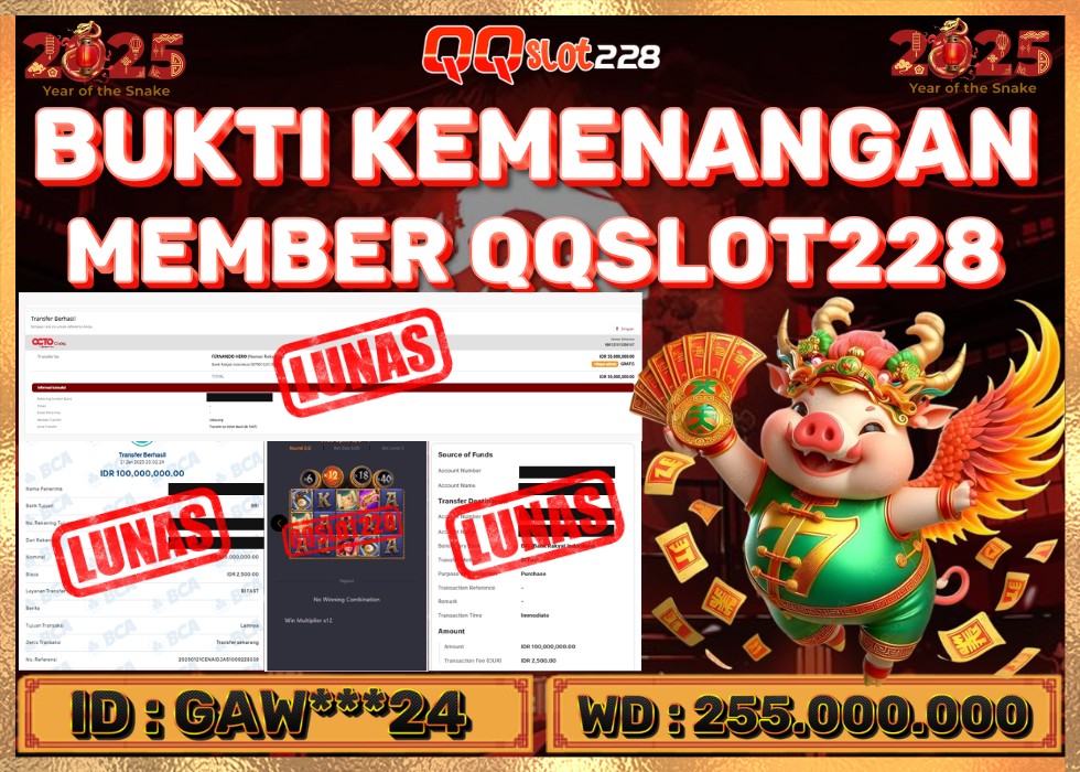 QQSLOT228 JACKPOT  Rp 255.000.000 - LUNAS!!!