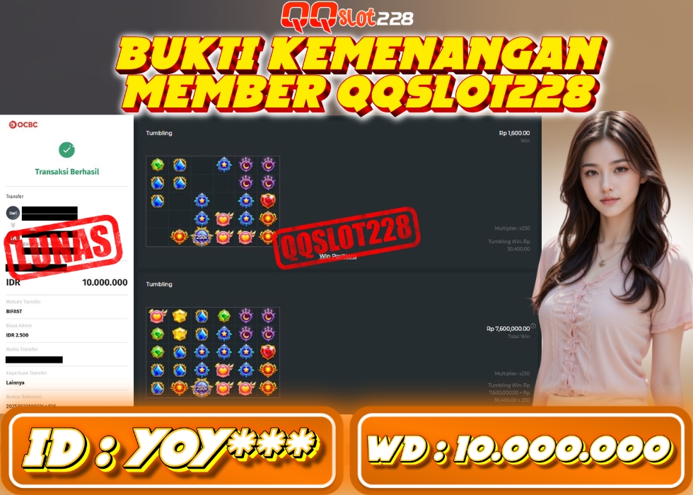 QQSLOT228 JACKPOT  Rp 10.000.000 - LUNAS!!!