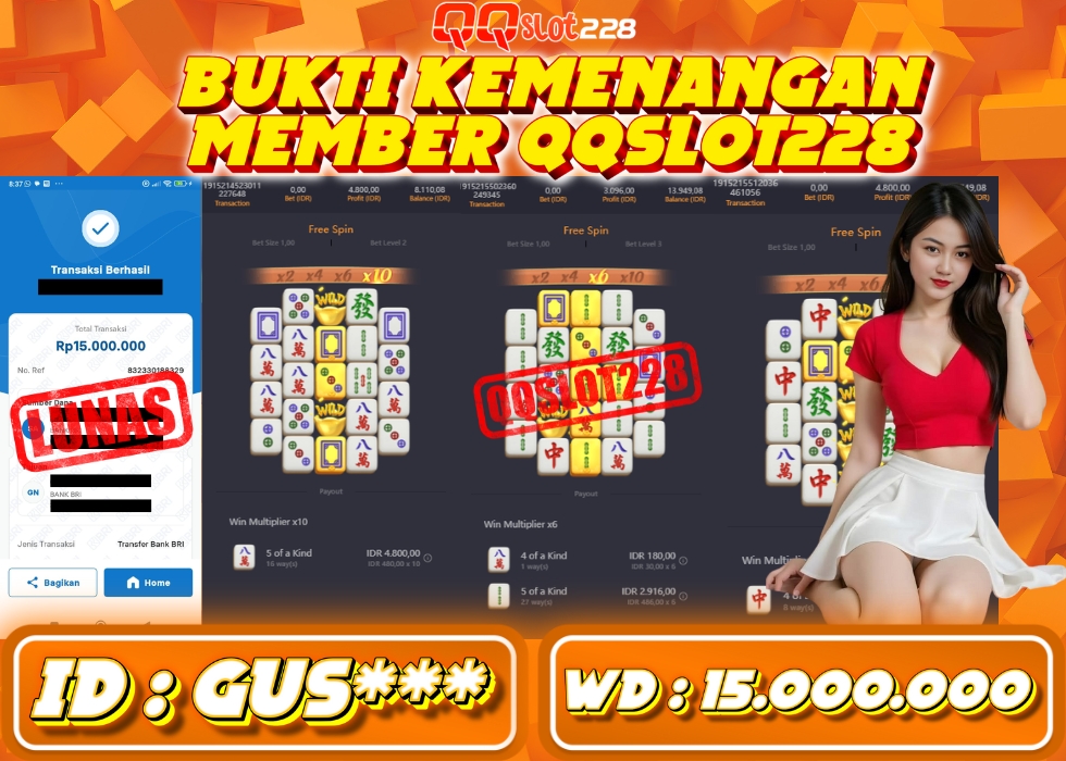 QQSLOT228 JACKPOT  Rp 15.000.000 - LUNAS!!!