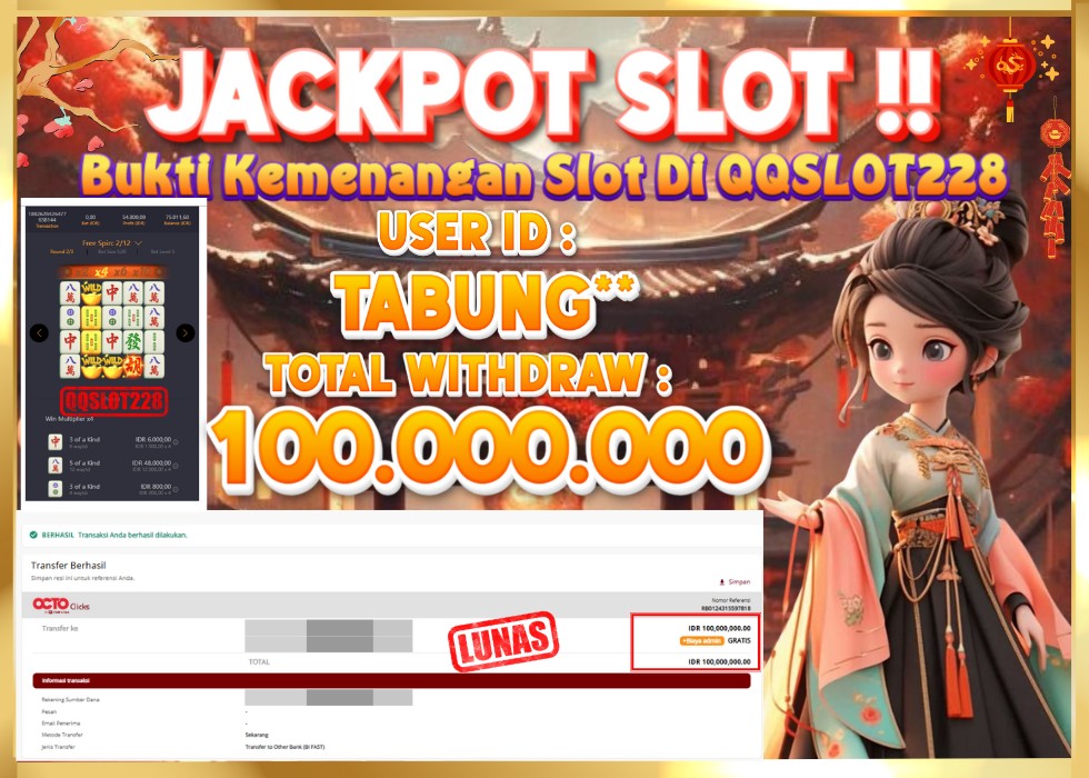 QQSLOT228 JACKPOT  Rp 100.000.000 - LUNAS!!!