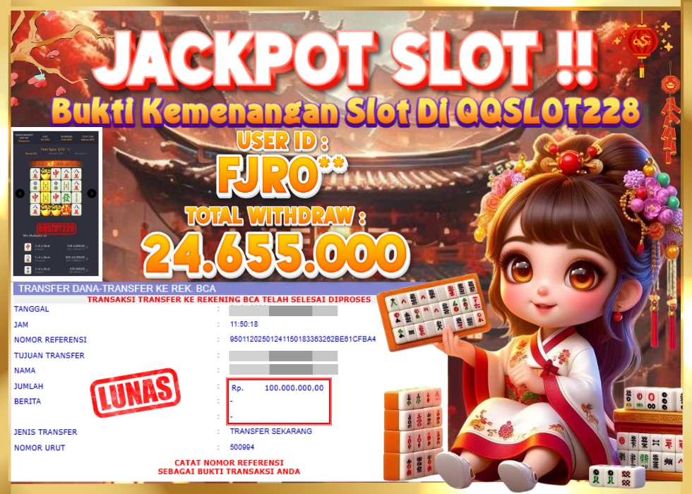 QQSLOT228 JACKPOT  Rp 24.655.000 - LUNAS!!!