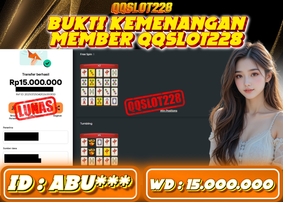 QQSLOT228 JACKPOT  Rp 15.000.000 - LUNAS!!!