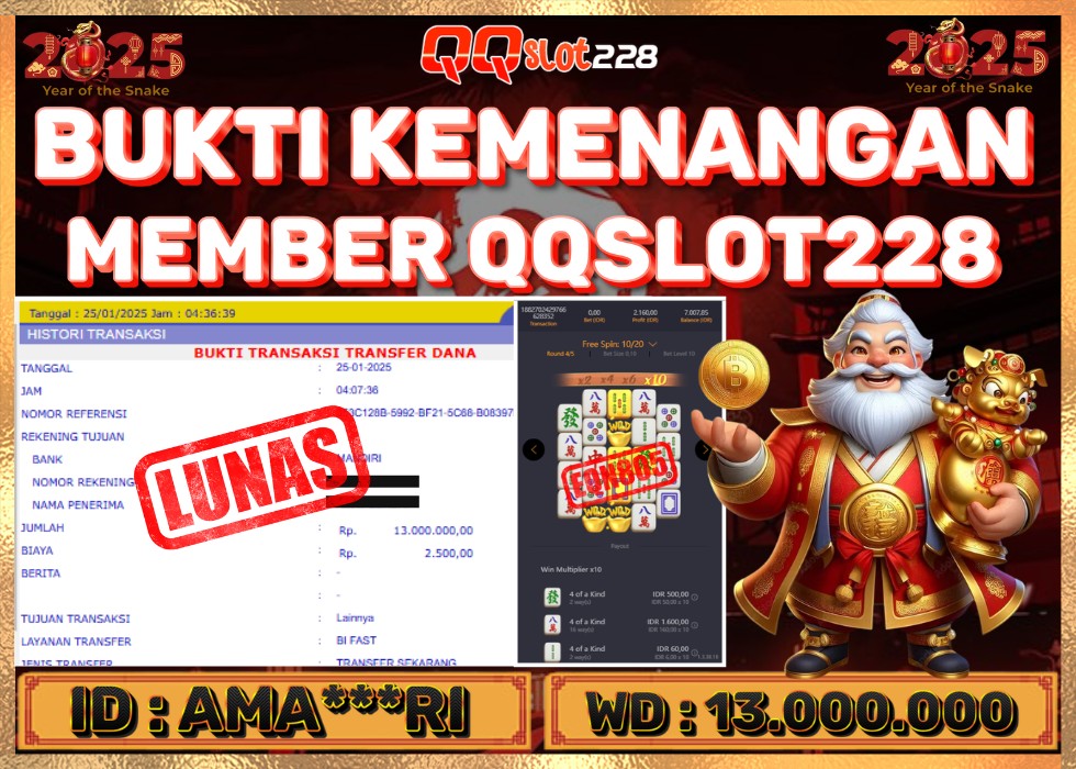 QQSLOT228 JACKPOT  Rp 13.000.000 - LUNAS!!!