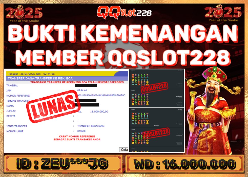 QQSLOT228 JACKPOT  Rp 16.000.000 - LUNAS!!!