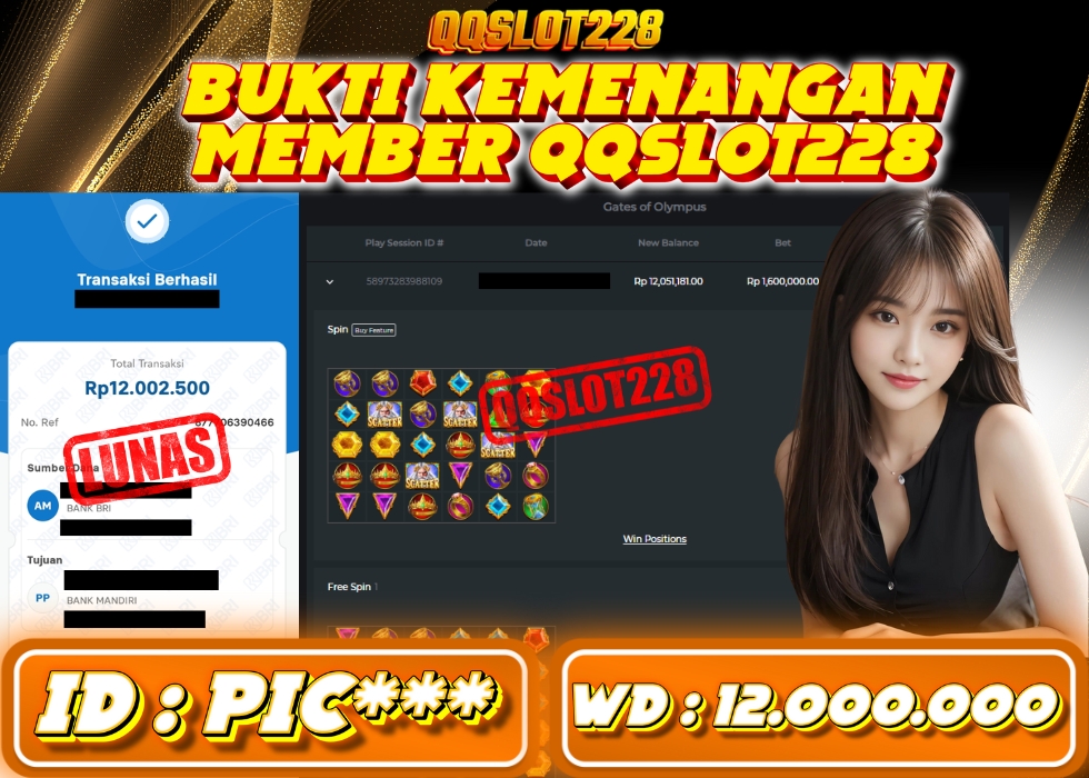 QQSLOT228 JACKPOT  Rp 12.000.000 - LUNAS!!!