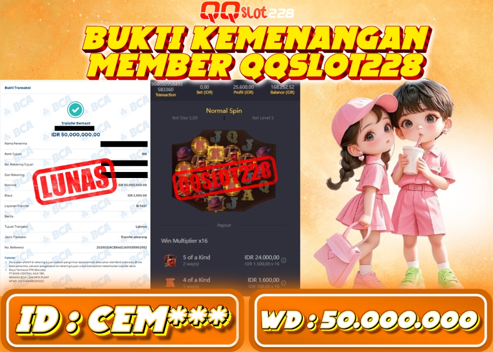 QQSLOT228 JACKPOT  Rp 50.000.000 - LUNAS!!!