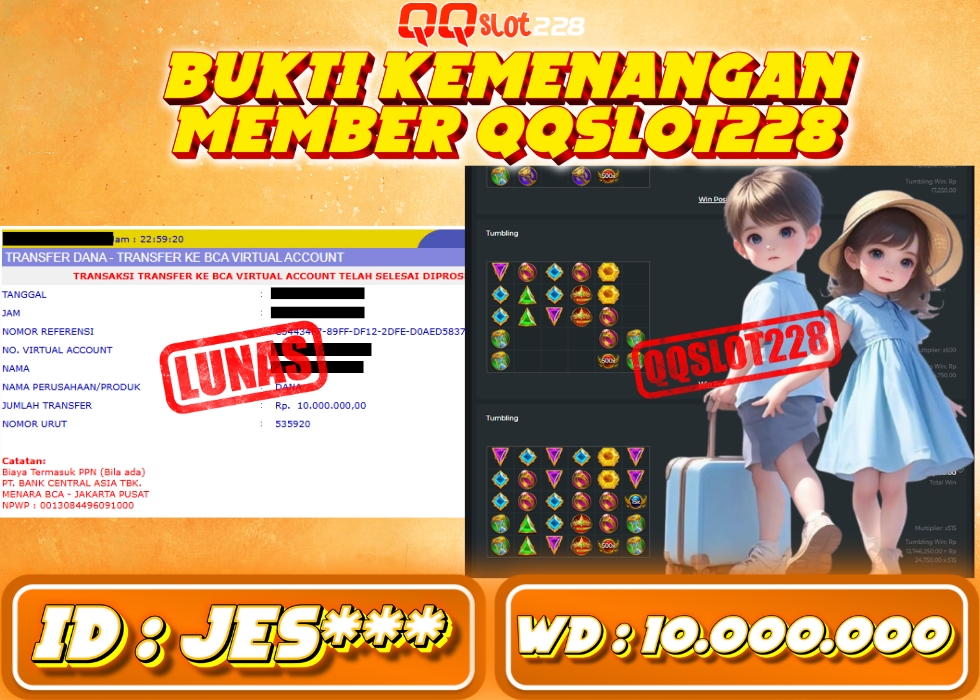 QQSLOT228 JACKPOT  Rp 10.000.000 - LUNAS!!!