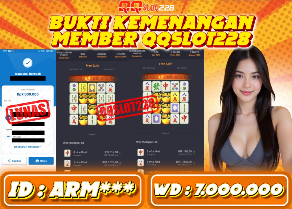 QQSLOT228 JACKPOT  Rp 7.000.000 - LUNAS!!!
