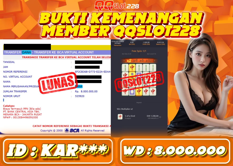 QQSLOT228 JACKPOT  Rp 8.000.000 - LUNAS!!!
