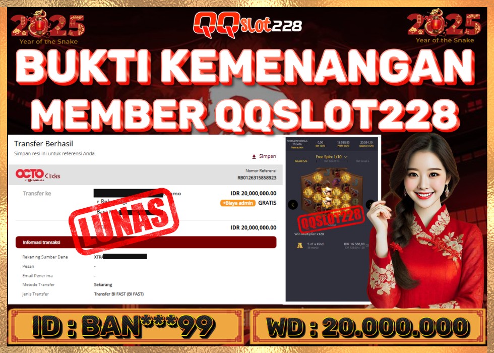 QQSLOT228 JACKPOT  Rp 20.000.000 - LUNAS!!!