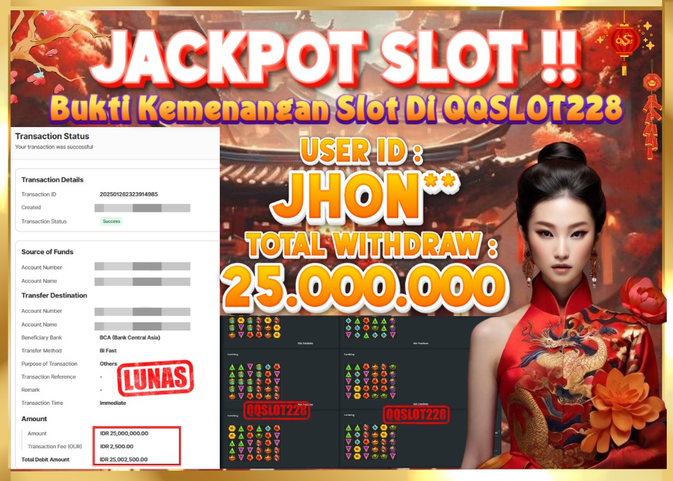 QQSLOT228 JACKPOT  Rp 25.000.000 - LUNAS!!!