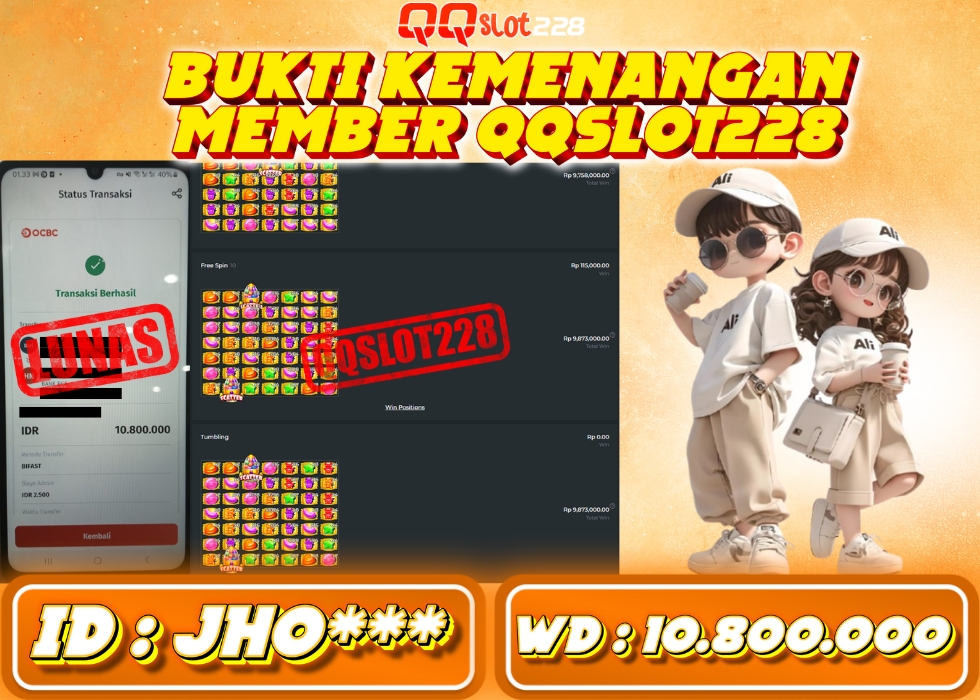 QQSLOT228 JACKPOT  Rp 10.800.000 - LUNAS!!!