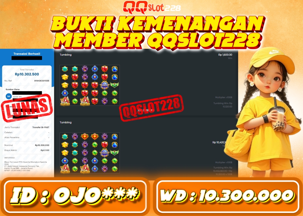 QQSLOT228 JACKPOT  Rp 10.300.000 - LUNAS!!!
