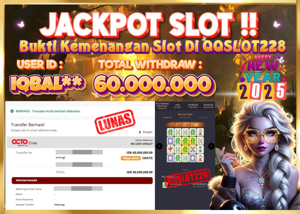 QQSLOT228 JACKPOT  Rp 60.000.000 - LUNAS!!!