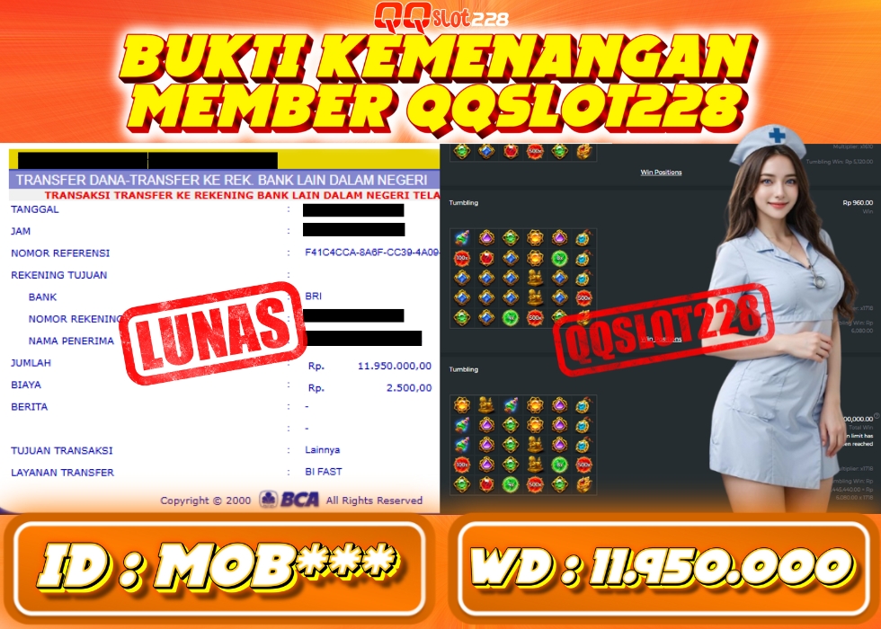 QQSLOT228 JACKPOT  Rp 11.950.000 - LUNAS!!!