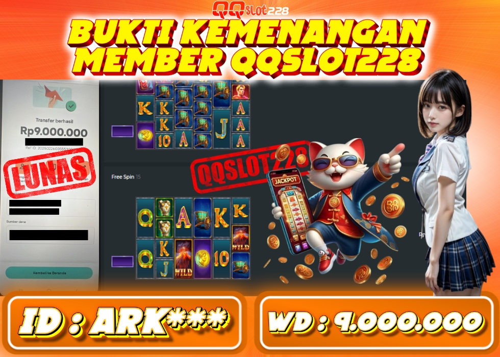 QQSLOT228 JACKPOT  Rp 9.000.000 - LUNAS!!!