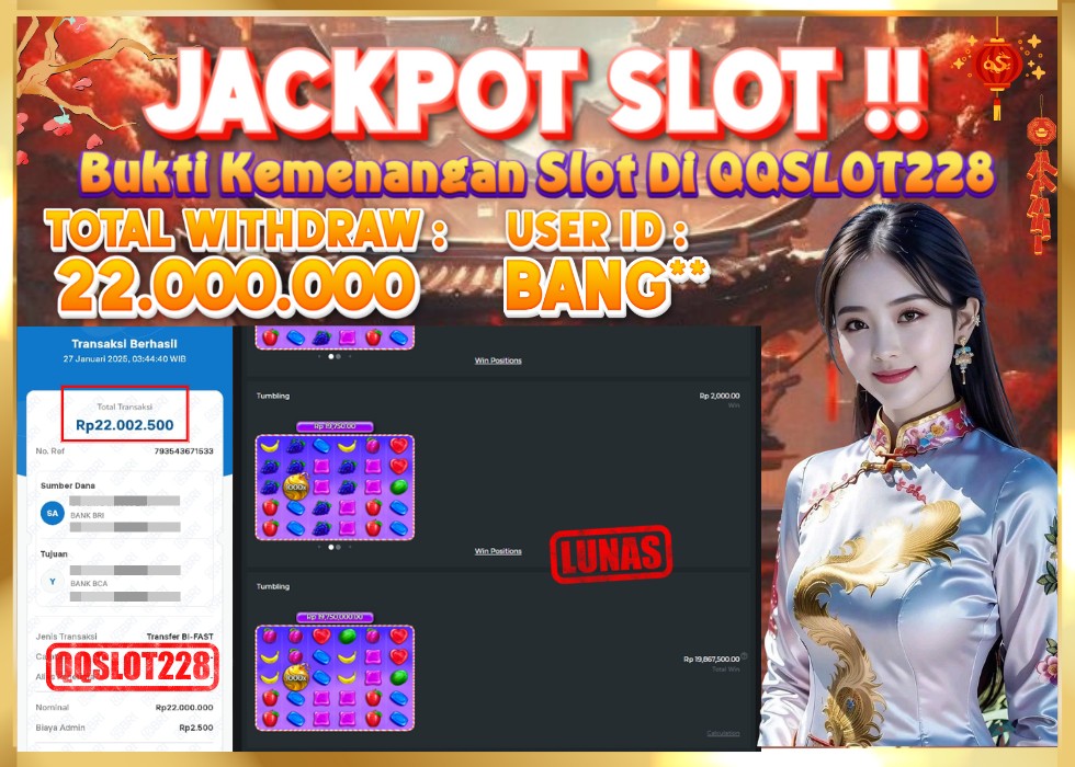 QQSLOT228 JACKPOT  Rp 22.000.000 - LUNAS!!!