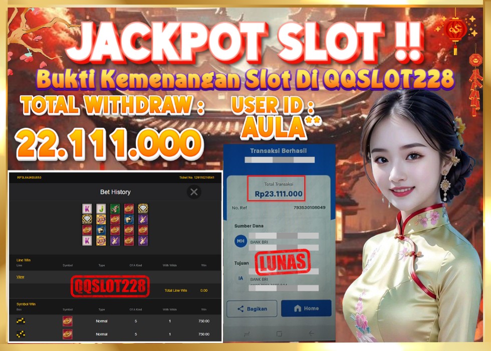 QQSLOT228 JACKPOT  Rp 22.111.000 - LUNAS!!!