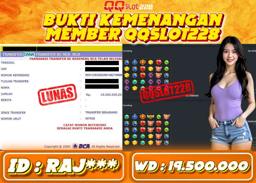 QQSLOT228 JACKPOT  Rp 19.500.000 - LUNAS!!!