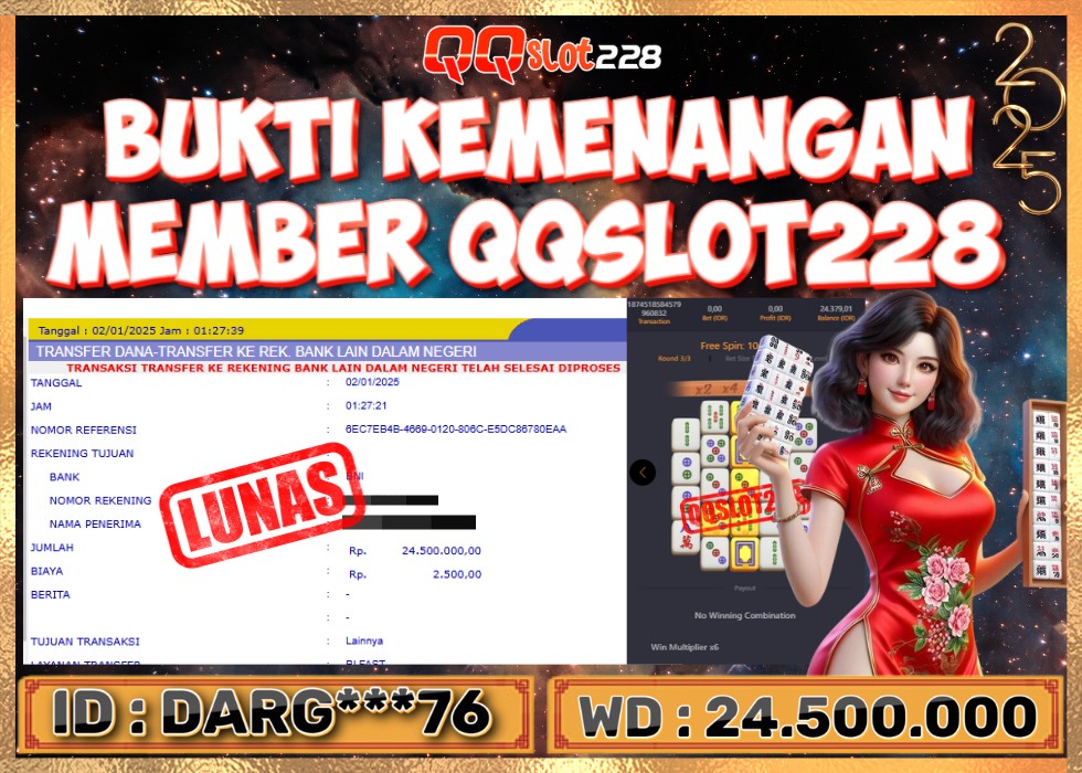 QQSLOT228 JACKPOT  Rp 24.500.000 - LUNAS!!!