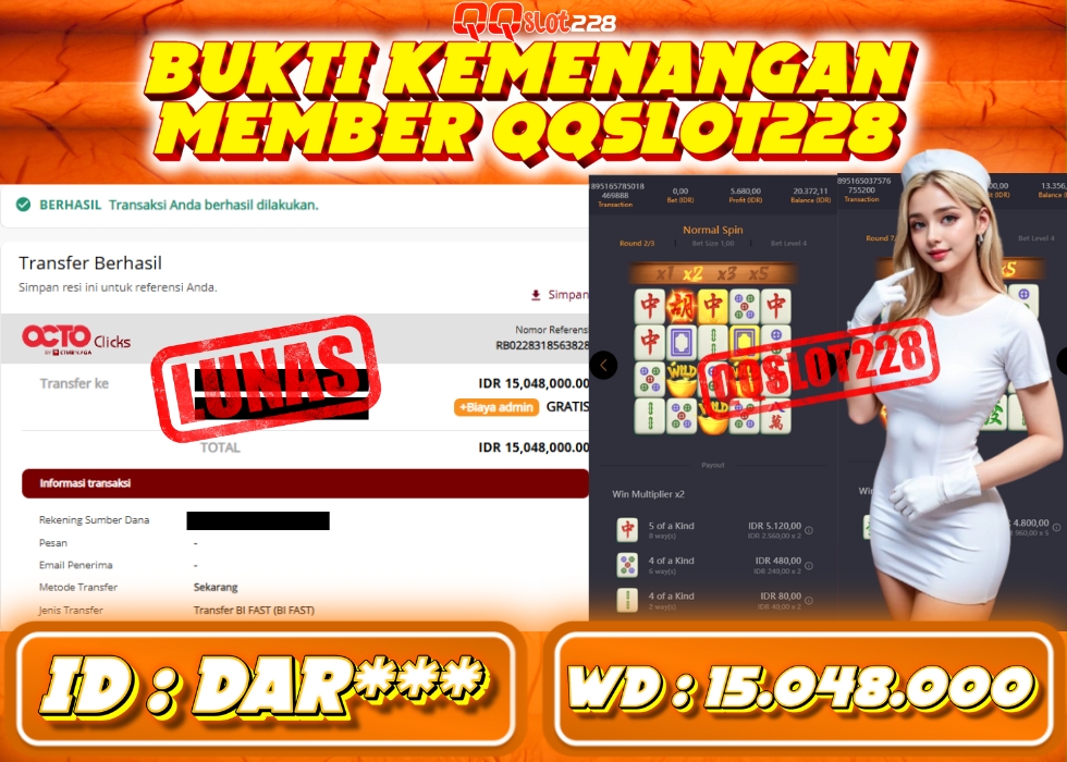 QQSLOT228 JACKPOT  Rp 15.048.000 - LUNAS!!!