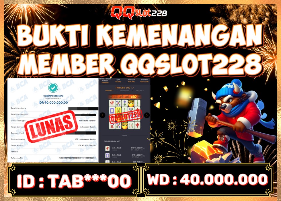 QQSLOT228 JACKPOT  Rp 40.000.000 - LUNAS!!!