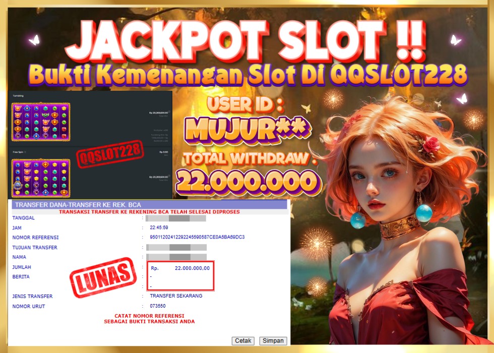 QQSLOT228 JACKPOT  Rp 22.000.000 - LUNAS!!!