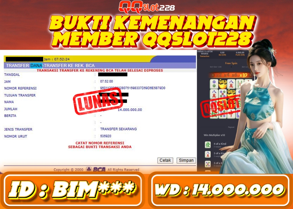 QQSLOT228 JACKPOT  Rp 14.000.000 - LUNAS!!!