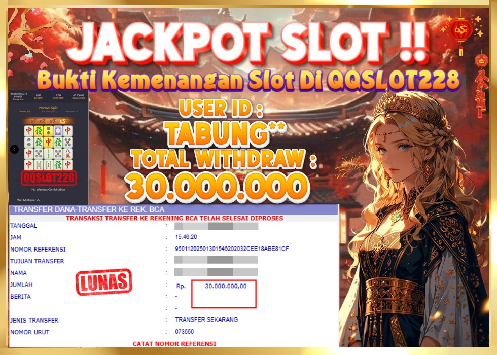QQSLOT228 JACKPOT  Rp 30.000.000 - LUNAS!!!