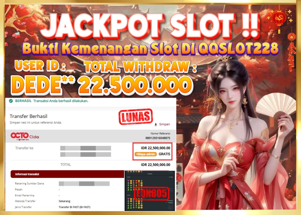 QQSLOT228 JACKPOT  Rp 22.500.000 - LUNAS!!!
