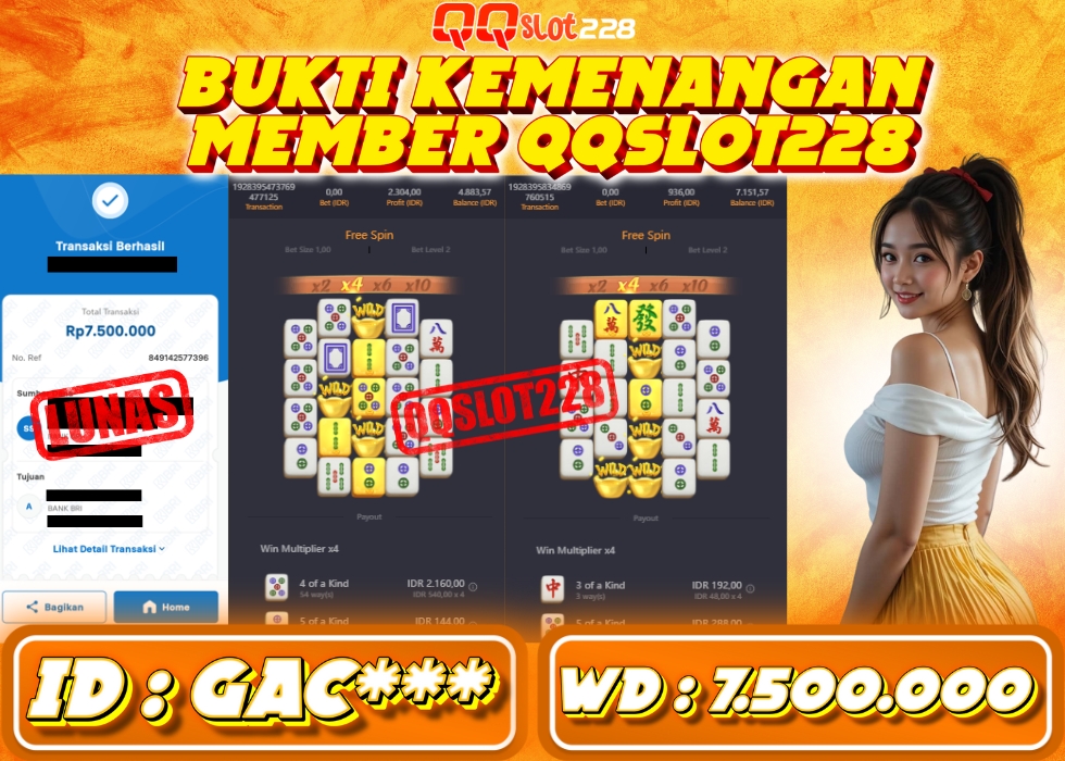 QQSLOT228 JACKPOT  Rp 7.500.000 - LUNAS!!!