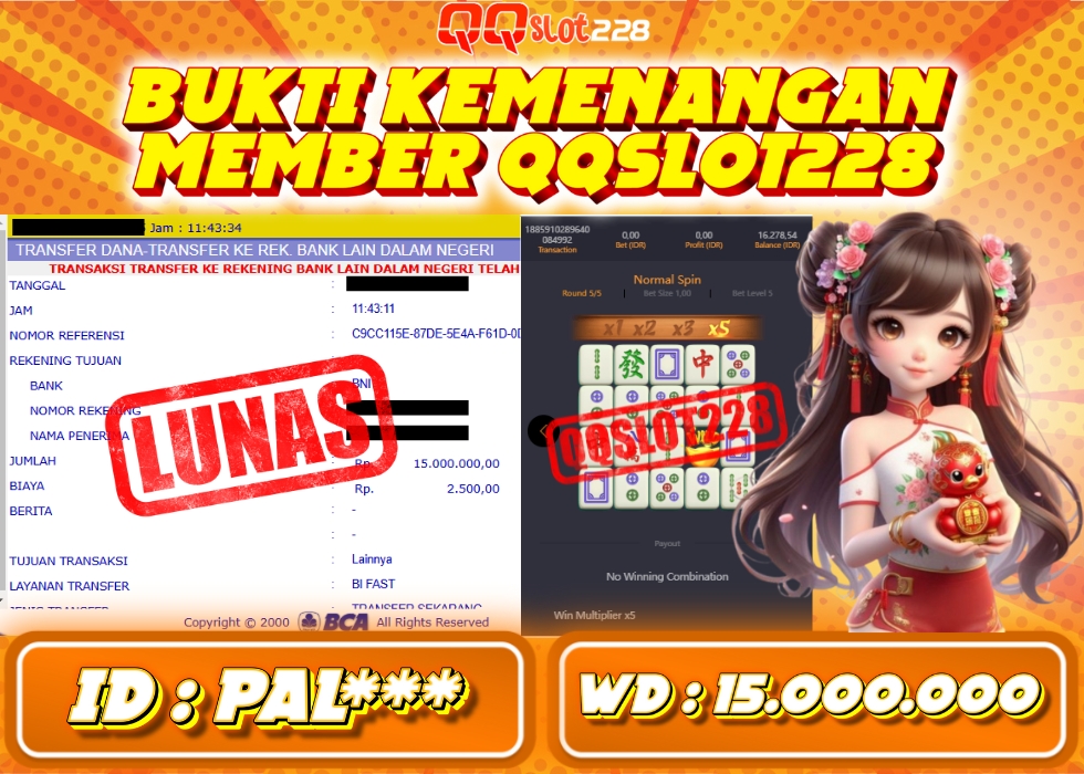 QQSLOT228 JACKPOT  Rp 15.000.000 - LUNAS!!!