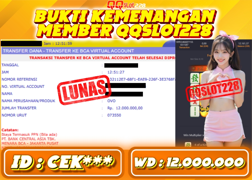 QQSLOT228 JACKPOT  Rp 12.000.000 - LUNAS!!!