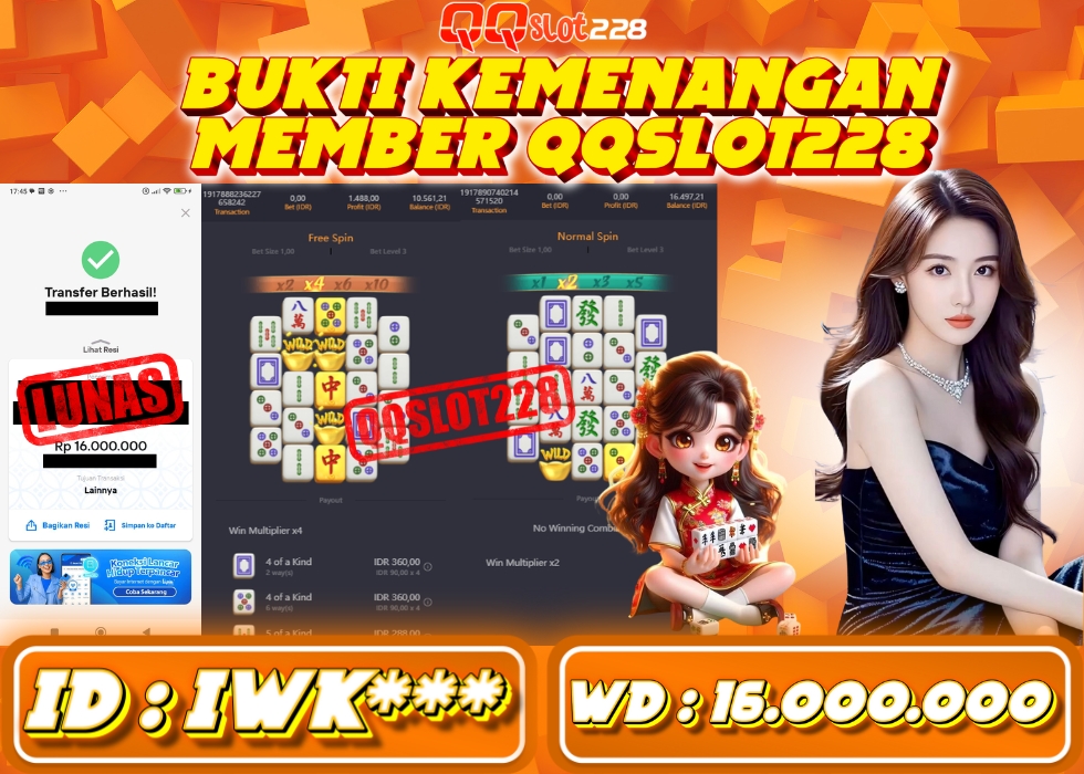 QQSLOT228 JACKPOT  Rp 16.000.000 - LUNAS!!!