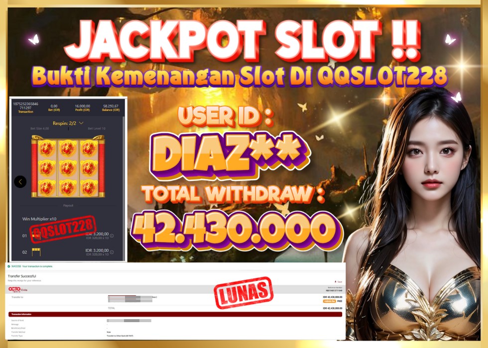QQSLOT228 JACKPOT  Rp 42.430.000 - LUNAS!!!