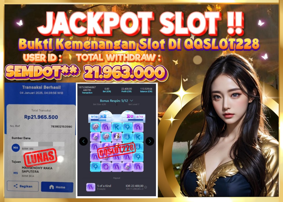QQSLOT228 JACKPOT  Rp 21.963.000 - LUNAS!!!