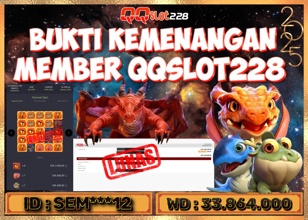QQSLOT228 JACKPOT  Rp 33.864.000 - LUNAS!!!