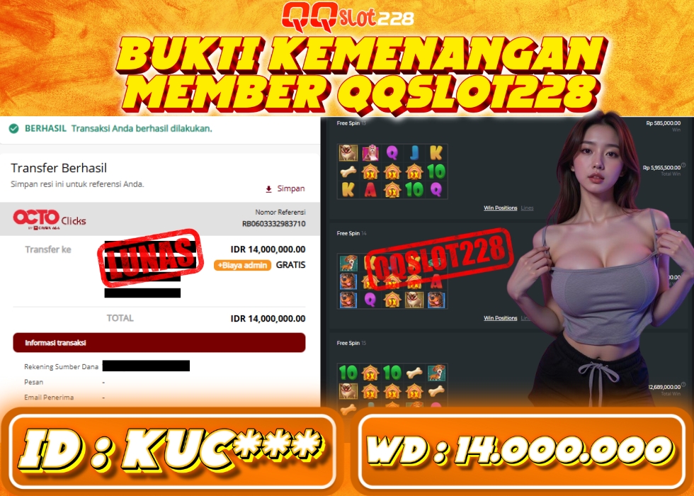 QQSLOT228 JACKPOT  Rp 14.000.000 - LUNAS!!!