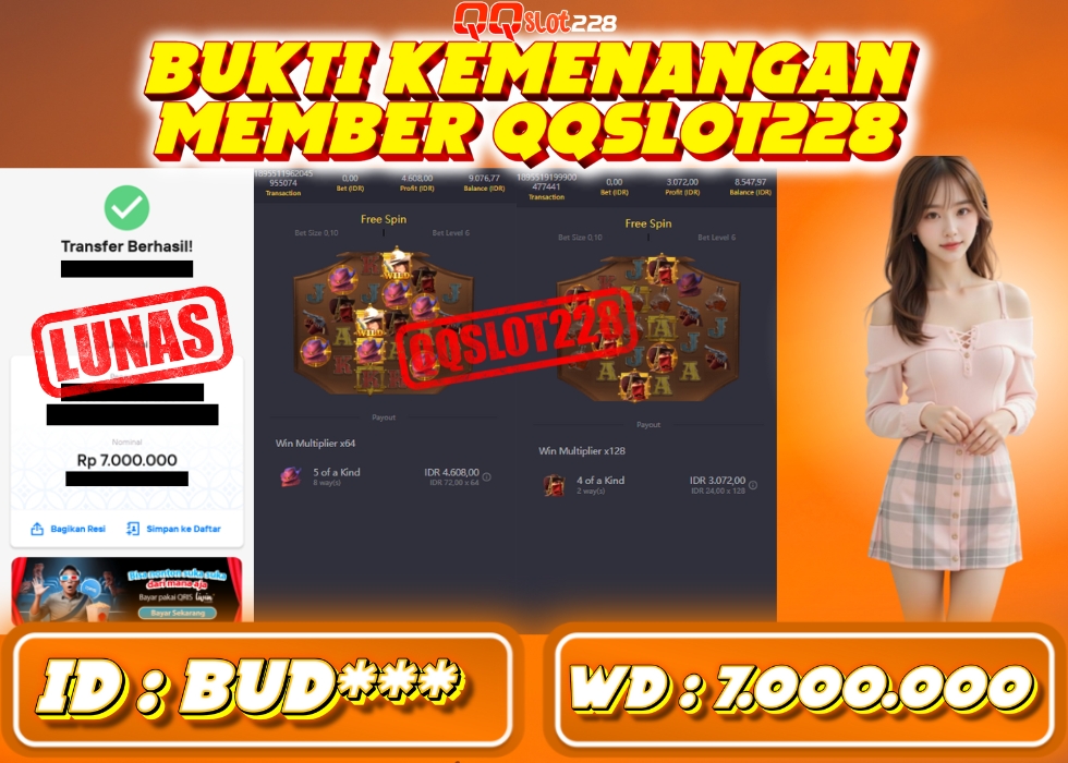 QQSLOT228 JACKPOT  Rp 7.000.000 - LUNAS!!!