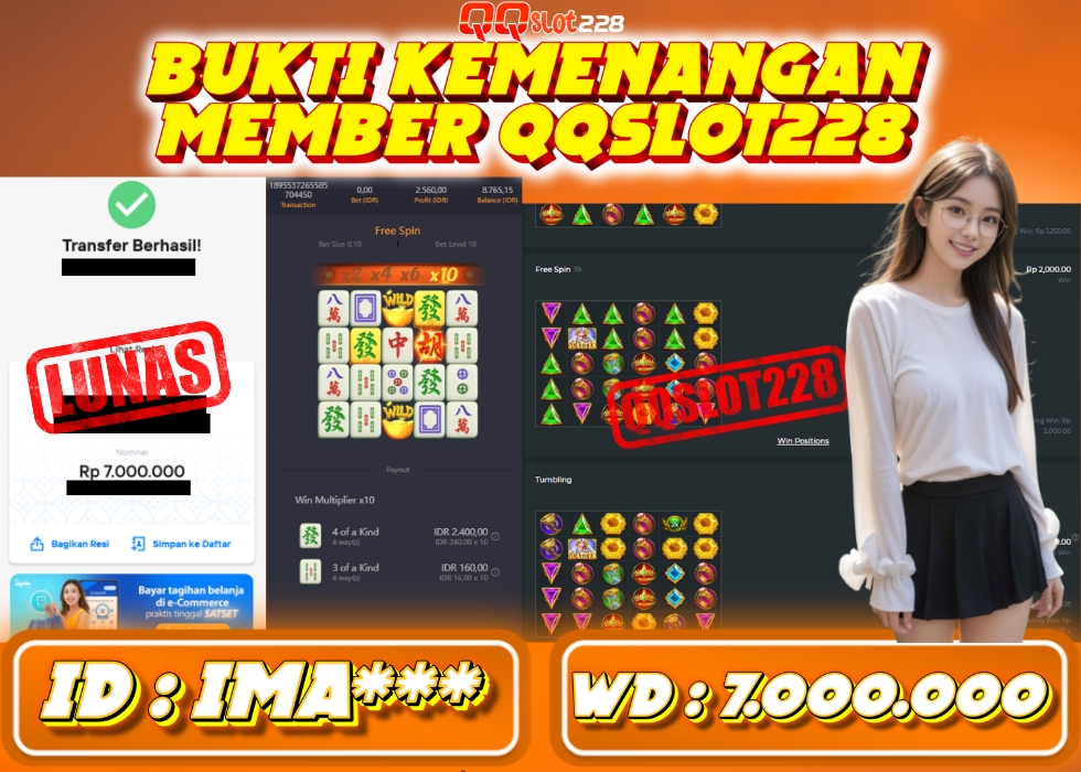 QQSLOT228 JACKPOT  Rp 7.000.000 - LUNAS!!!