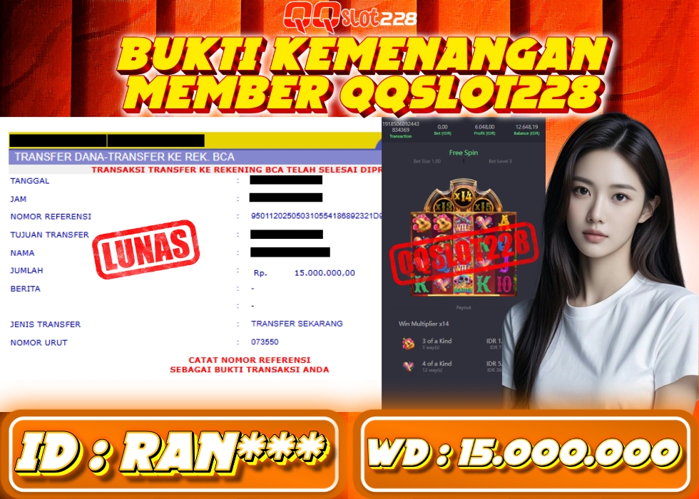 QQSLOT228 JACKPOT  Rp 15.000.000 - LUNAS!!!