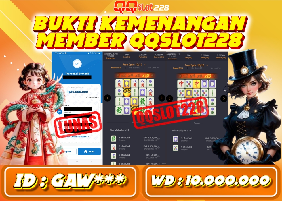 QQSLOT228 JACKPOT  Rp 10.000.000 - LUNAS!!!