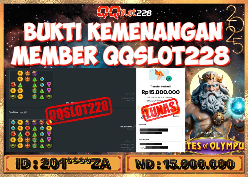 QQSLOT228 JACKPOT  Rp 15.000.000 - LUNAS!!!