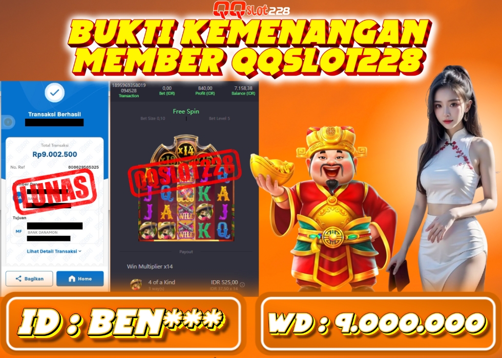 QQSLOT228 JACKPOT  Rp 9.000.000 - LUNAS!!!