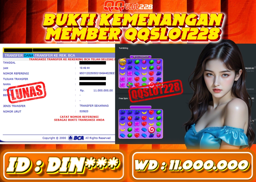 QQSLOT228 JACKPOT  Rp 11.000.000 - LUNAS!!!