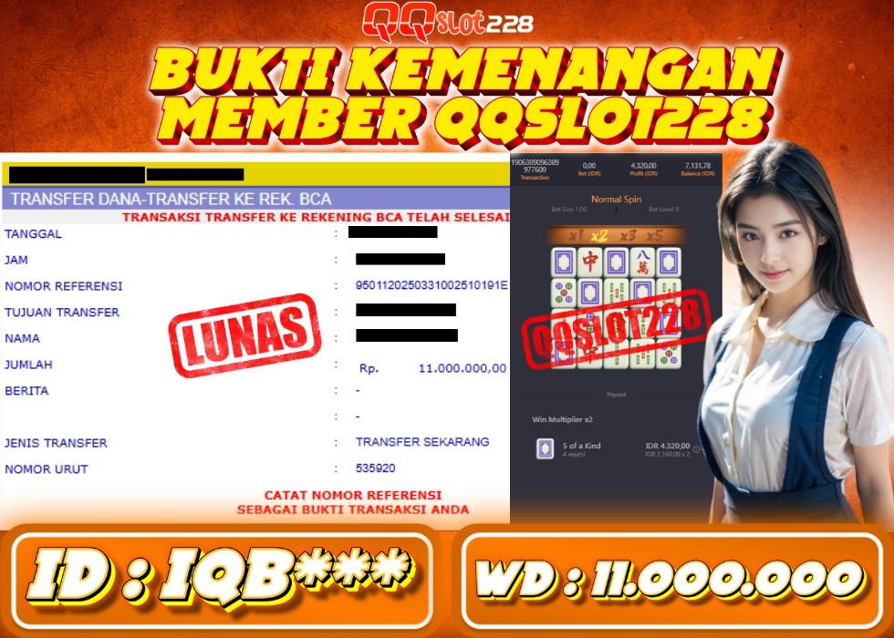 QQSLOT228 JACKPOT  Rp 11.000.000 - LUNAS!!!