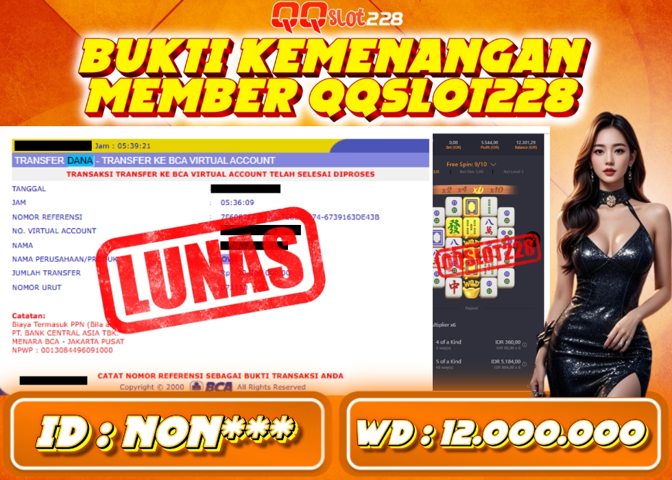 QQSLOT228 JACKPOT  Rp 12.000.000 - LUNAS!!!