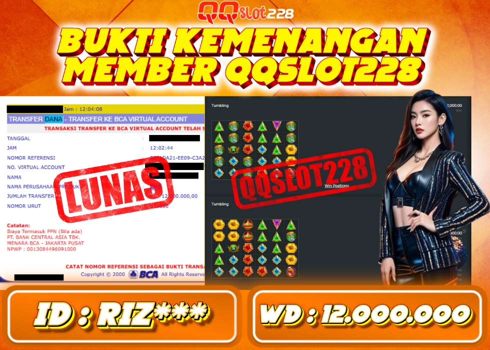 QQSLOT228 JACKPOT  Rp 12.000.000 - LUNAS!!!